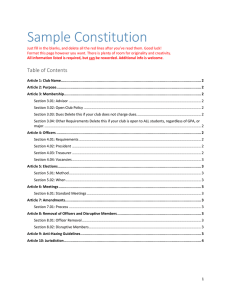 Sample Constitution