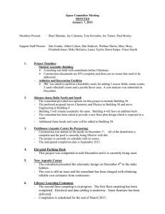 Space Committee Meeting MINUTES January 7, 2015