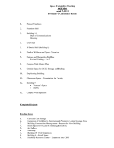 Space Committee Meeting AGENDA April 7, 2010 President’s Conference Room