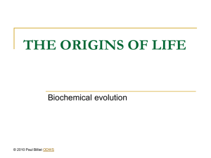 Powerpoint Presentation: The Origins of Life