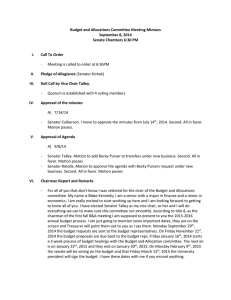 Budget and Allocations Committee Meeting Mintues September 8, 2014