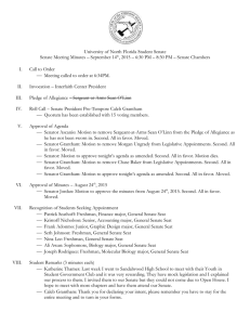 Senate Minutes 9-14-15