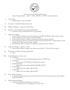 Minutes from April 11 Senate meeting