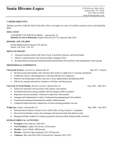 RA Resume Sample 1