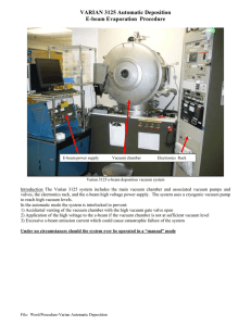 VARIAN 3125 Automatic Deposition E-beam Evaporation  Procedure