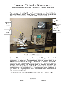 Procedure –P/N Junction DC measurement