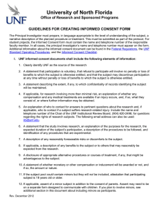 Guidelines for Creating an Informed Consent Form