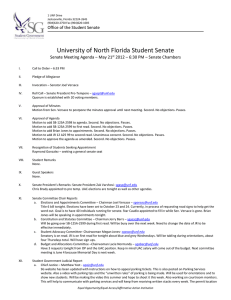 University of North Florida Student Senate  Office of the Student Senate