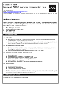 BHP guide to... Selling a business