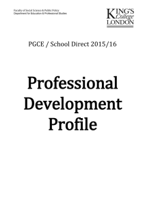 Professional Development Portfolio (PDP)