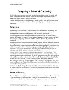– School of Computing Computing