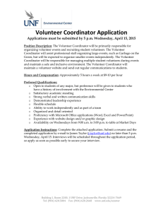 Volunteer Coordinator Application