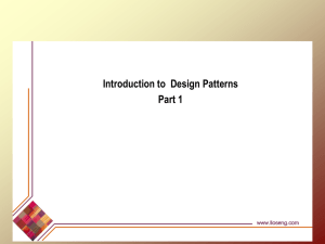 Introduction to  Design Patterns Part 1