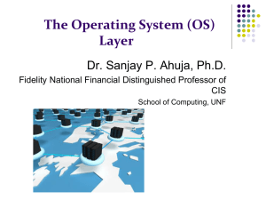 The Operating System (OS) Layer Dr. Sanjay P. Ahuja, Ph.D.