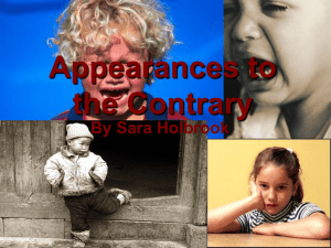 Appearances to the Contrary By Sara Holbrook