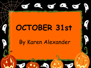 OCTOBER 31st By Karen Alexander