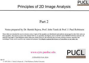 Principles of 2D Image Analysis Part 2