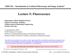 Lecture 5: Fluorescence