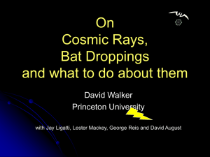 On Cosmic Rays, Bat Droppings and what to do about them