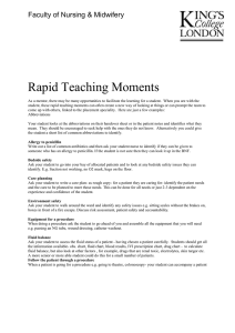 Rapid Teaching Moments
