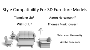 Style Compatibility For 3D Furniture Models Tianqiang Liu Aaron Hertzmann Wilmot Li