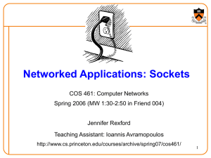 Networked Applications (sockets)