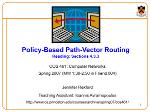 Policy-Based Path Vector Routing