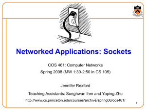 Networked Applications (sockets)