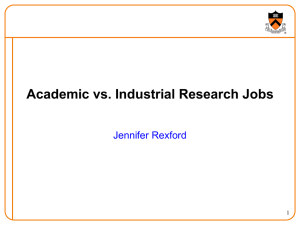 industrial vs. academic research