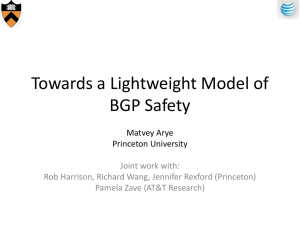 Towards a Lightweight Model of BGP Safety