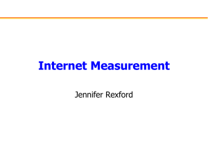 Internet Measurement Jennifer Rexford