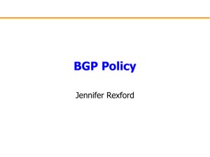 BGP: Routing Policy