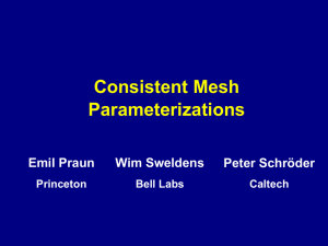 Consistent Mesh Parameterizations Wim Sweldens Emil Praun