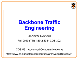 Backbone Traffic Engineering