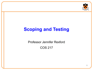 Scoping and Testing