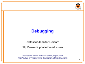 Debugging Professor Jennifer Rexford