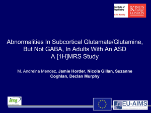 Abnormalities in subcortical glutamate/glutamine, but not GABA in Adults with an ASD