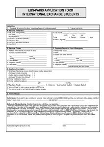 EBS-Paris application form