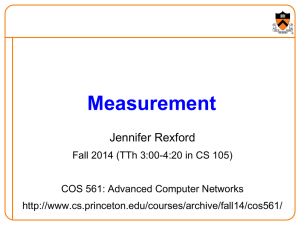Measurement Jennifer Rexford