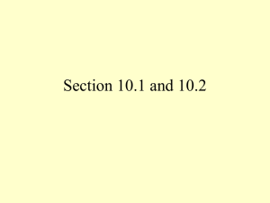 Section 10.1 and 10.2
