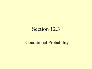 Section 12.3 Conditional Probability