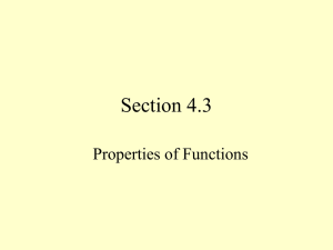Section 4.3 Properties of Functions