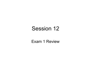 Test 1 (on Tuesday, 10/4) Review