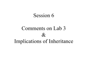 Lab 3 Implications of Inheritance