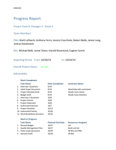Progress Report 10/24