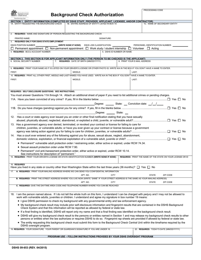 CWTAP Background Authorization/FamLink Check Form