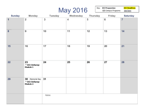 Recruitment Program Calendar