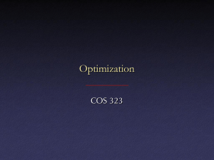 Optimization (1-d)*