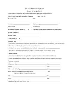 Foreign Travel Form