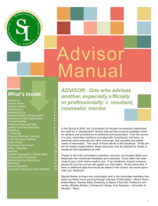 ACPA Student Organization Advisor Manual